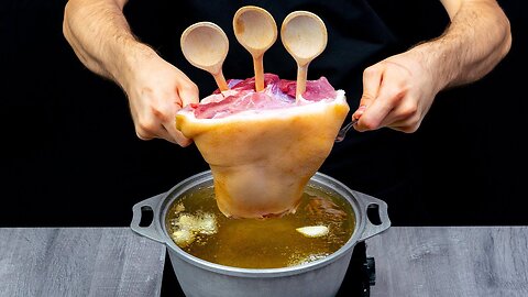 The butcher taught me! Here's how to properly prepare a pork knuckle.