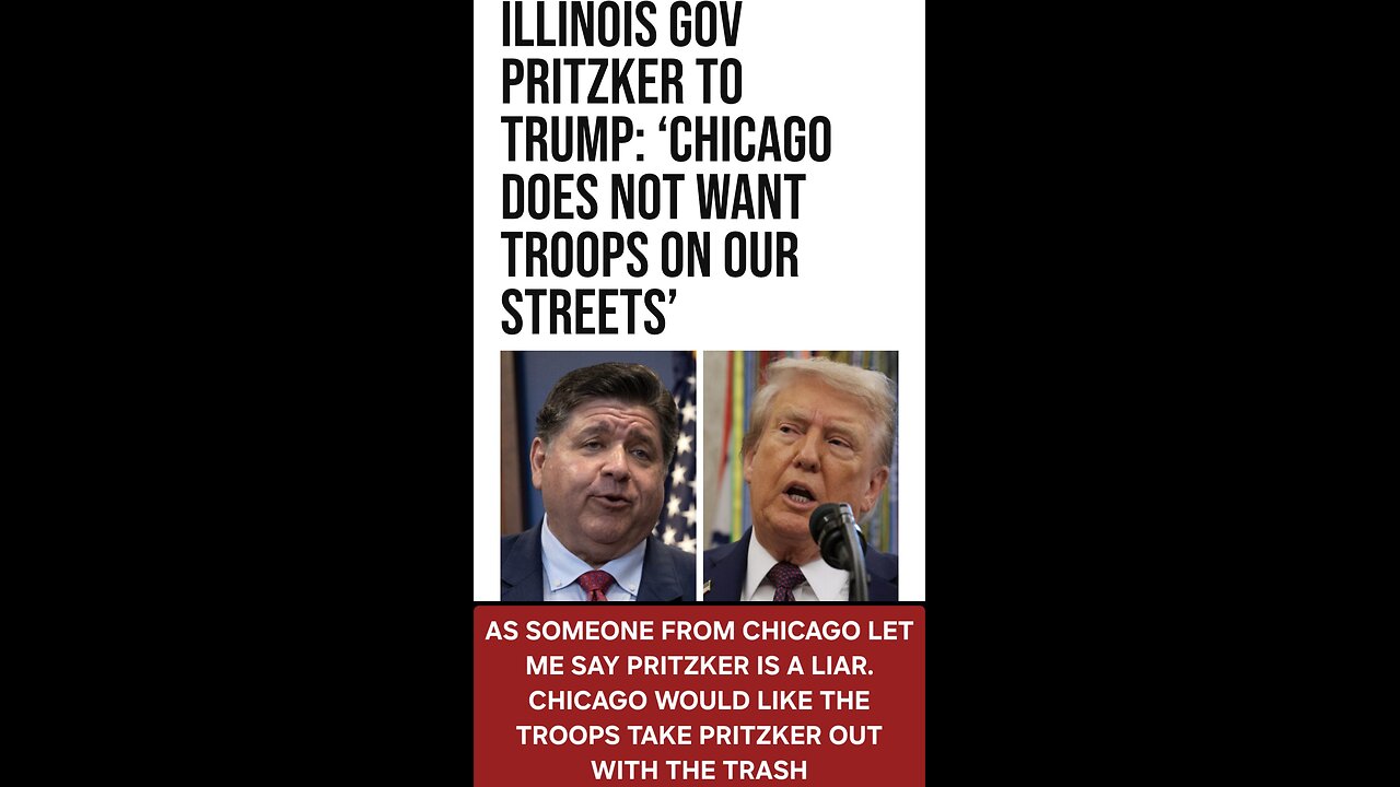 We would the TROOPS to take PRITZKER