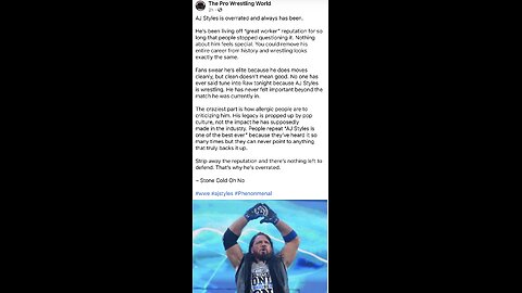 AJ Styles Is “Overrated” Now? AEW Fans LOST IT! #shorts