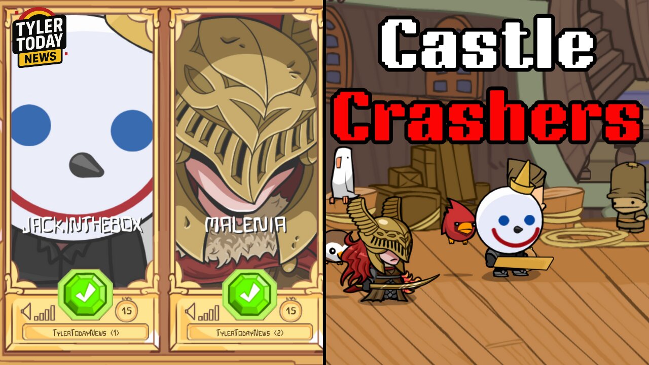 Across an ocean of pirate ninjas and aliens...?! | Castle Crashers Part 2 | TT Gaming w/ sibling