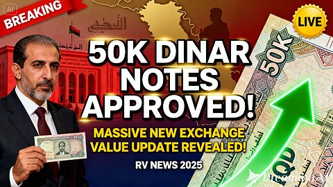 50K Dinar Notes Approved! Massive New Exchange Value Update Revealed! 🔍🏦 💥 Iraqi Dinar RV News 2025