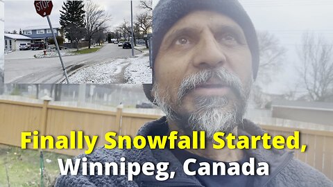 Finally Snowfall Started, Winnipeg, Canada विन्निपेग की पहली बर्फ़बारी के साथ कनाडा से #canada #rawat