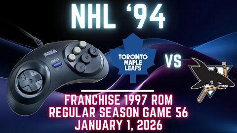 NHL '94 Franchise League (1997) - Leafs (Kaze) at Sharks (Len) {Genesis} - Game 56