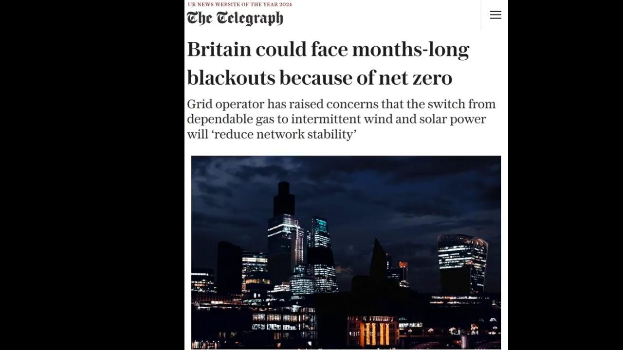 NEW - Britain Could Face Blackouts Because of Net Zero