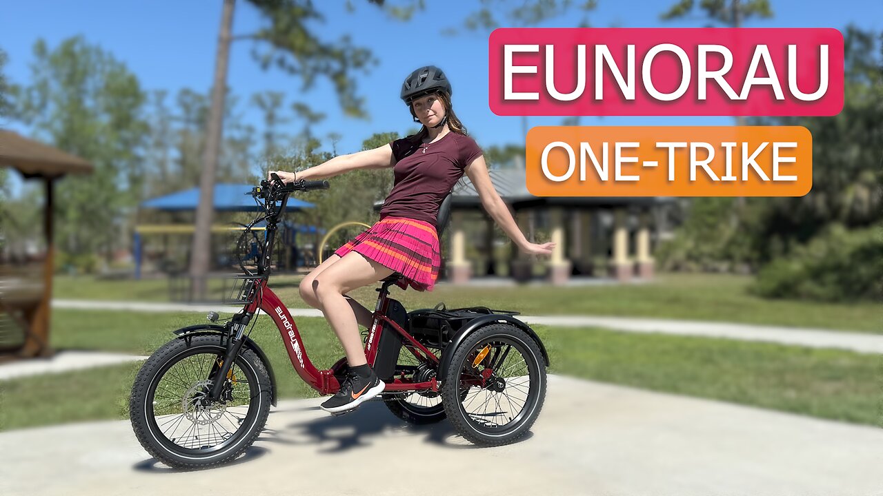 Eunorau One-Trike Electric Bike | Folding eBike Tricycle Assembly & Test Ride