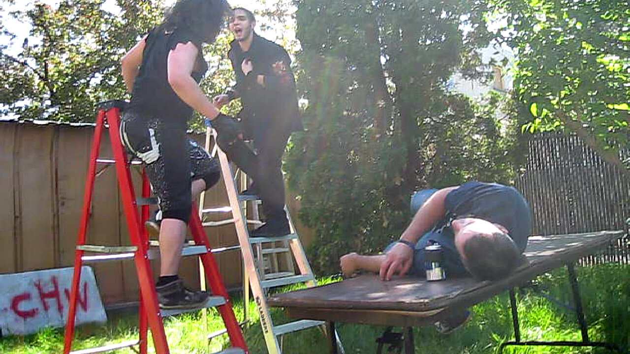 Phil Knoxx VS JD VS Innovator {CHW Unleashed} Backyard Wrestling Match