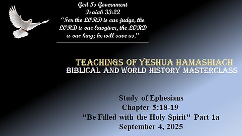 9-4-25 Study of Revelation Ephesians Chapter 5:18-19 "Be Filled with the Holy Spirit" Part 1a