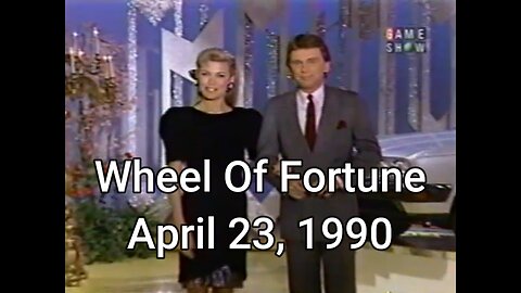 Pat Sajak & Vanna White in a 1990 Classic! Wheel of Fortune – 4/23/90