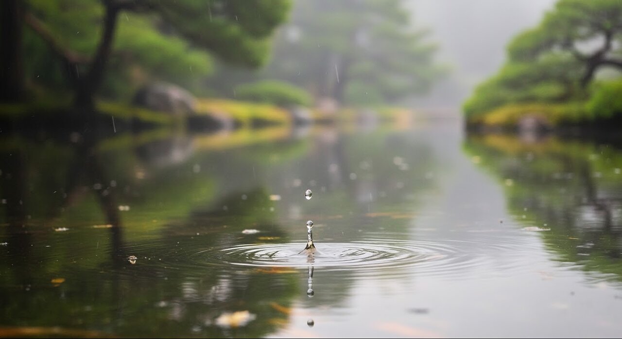 Gentle Rain and music with multiple background for a Good Nights Sleep / Rain Sounds and [ 3 in 1 ]