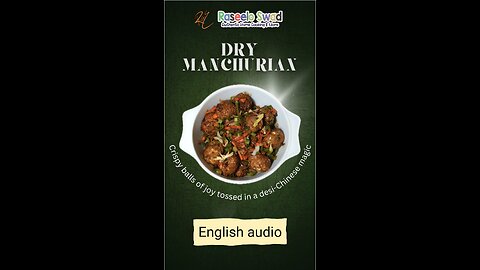 dry manchurian recipe (english) Restaurant Style Indo Chinese Starter I Easy Veg Manchurian #youtube