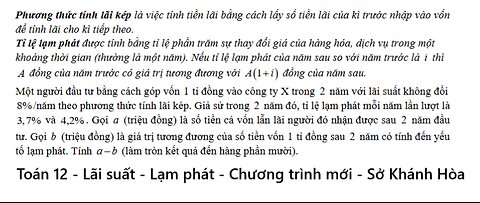 Sở Khánh Hòa: Phương thức tính lãi kép là việc tính tiền lãi bằng cách lấy số tiền lãi của kì trước