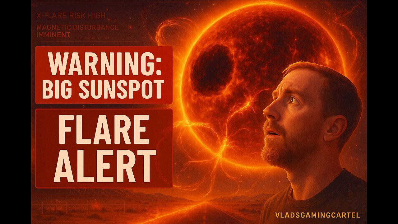 FLARE ALERT | Big Sunspot Cresting the Limb | Drive Beyond Horizons Morning Stream #BadAtGaming
