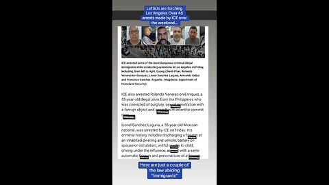 The 45 illegals that Leftists torched LA over for, are God’s Children…