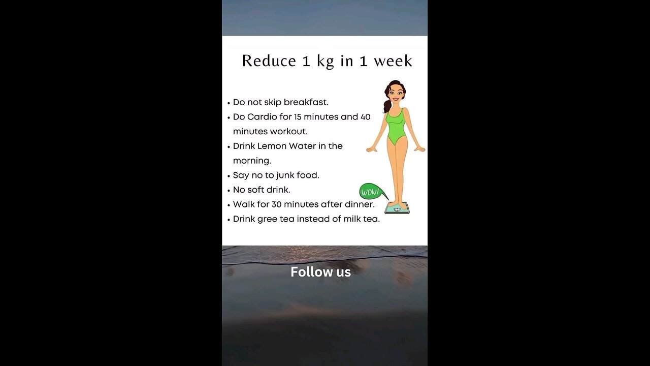 How to reduce 1kg in 1 week