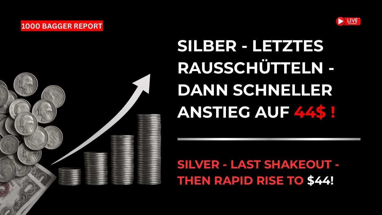 Silber - letztes rausschütteln - dann schneller Anstieg auf 44$ !