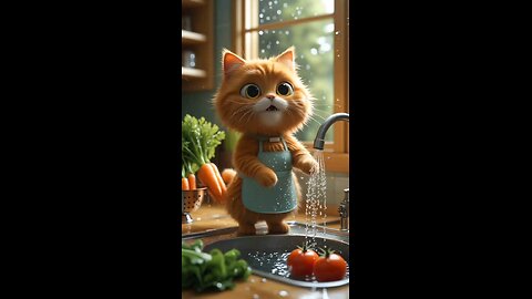 cat cooking 🍳🍳🍳