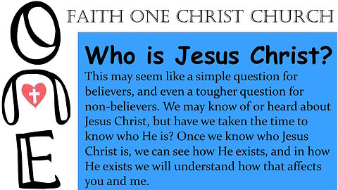 Who is Jesus Christ?