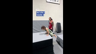 Two-year-old shows off her impressive parkour skills