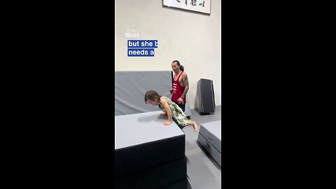 Two-year-old shows off her impressive parkour skills