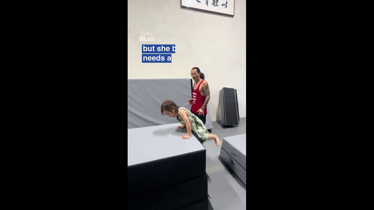 Two-year-old shows off her impressive parkour skills