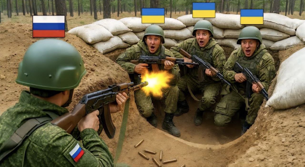 Combat distance 1 meter! 2 Russian Warriors, Close range combat with 14 Ukrainian Soldiers