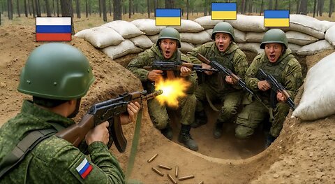 Combat distance 1 meter! 2 Russian Warriors, Close range combat with 14 Ukrainian Soldiers