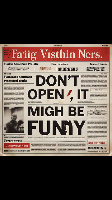 DON'T OPEN, IT MIGHT BE FUNNY.