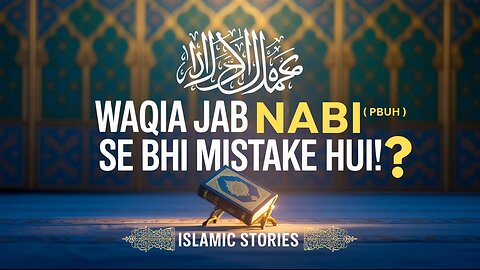 Waqia Jab Nabi ﷺ Se Bhi Mistake Hui! | Islamic Stories