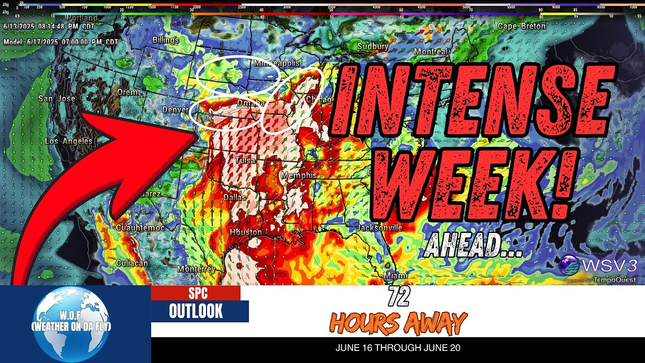 ⚠️ Severe Storms Ahead: Hail & Wind Threat...June 16-20 Outlook!