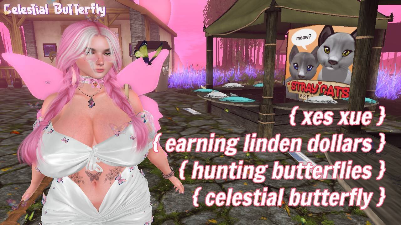 Get Free Linden Dollars in Second Life via Celestial Butterfly Hunt at Happy Pet Breedable!