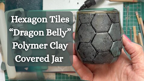 "Dragon's Belly" Polymer Clay Covered Jar