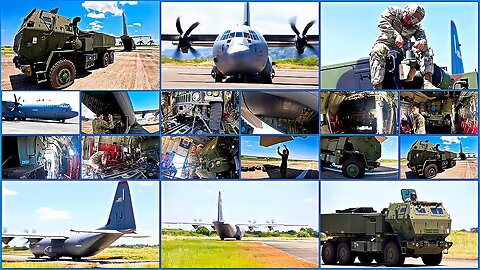 HIMARS Rockets Loaded onto C-130 Hercules in Philippines Training Exercise❗