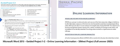 USING MICROSOFT WORD 2023 - Guided Project 1-2 - Learning Online Information (Update 2025)