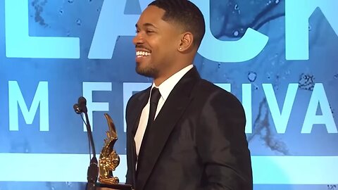 AARON PIERRE, ACCEPTANCE SPEECH ON AMERICAN BLACK FLIM FESTIVAL, BECOMES EMOTIONAL 😢