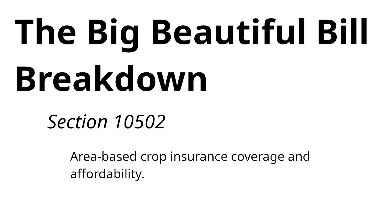 Increased Crop Insurance Payouts