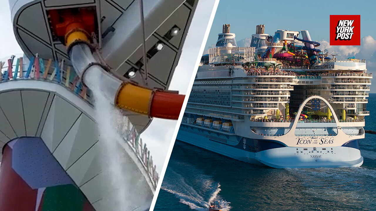 Passengers panic after glass panel shatters on Royal Caribbean cruise ship slide