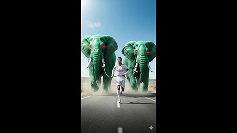 Messi, Neymar & Mbappé’s Elephant vs Ronaldo’s Elephants #ronaldo #goat #messi #ronaldoai