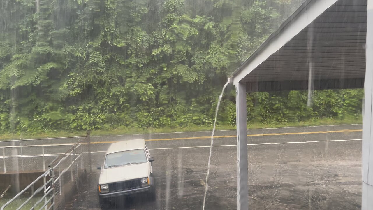 Heavy summertime rain