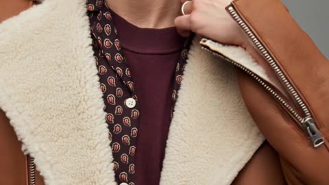 The Shearling Biker That Turns Tan into Timeless
