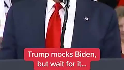 Breaking: Trump mocks Biden, but wait for it..