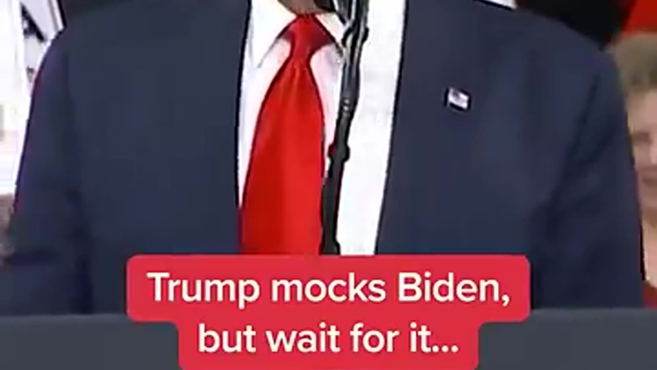 Breaking: Trump mocks Biden, but wait for it..