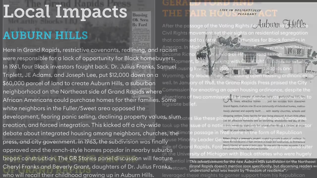 Living in Grand Rapids A Historic Look at Red Lining with Grand Rapids Public Museum