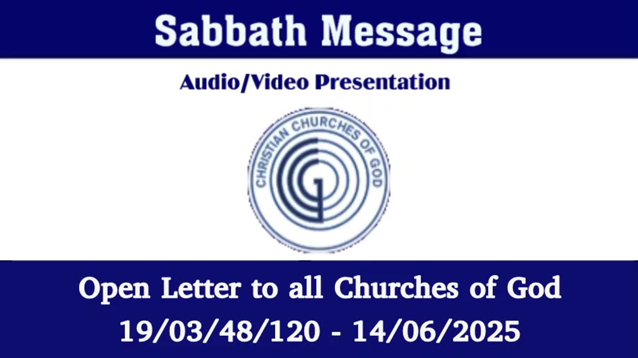 Sabbath Message B (Audio) for 19/03/28/120 - 14/06/2025