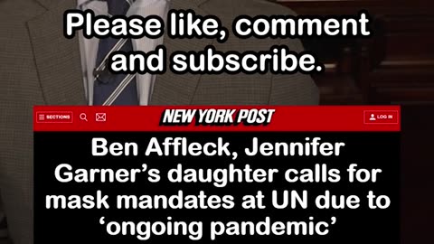 Ben Affleck, Jennifer Garner’s daughter calls for mask mandates at UN