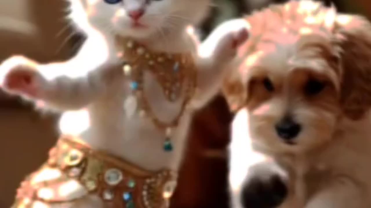 Cat cute dance