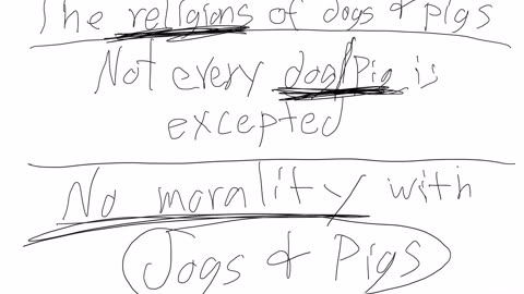 The religion of dogs and pigs