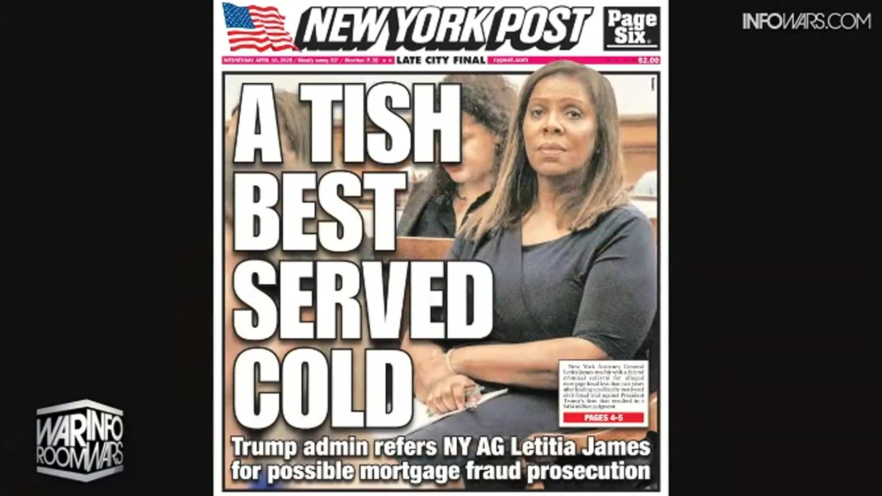 Letitia James NY AG is under Criminal Invesgation for Mortgage FRAUD.