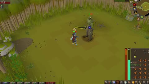 Old School RuneScape Bryophyta Boss Fight 12 times with rune battle axe to get boss drop. R