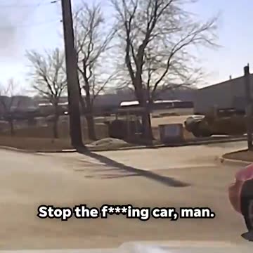 Officer tells the jogger driver to STOP the vehicle as the cop is on the hood and going for a ride