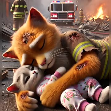 Poor Sad Cat Ai video😢